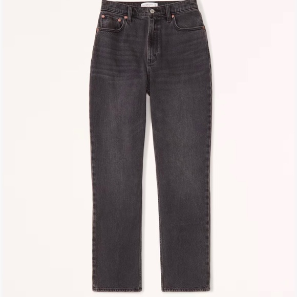 Nwot Abercrombie black ultra high rise straight ankle In xshort length size 29 - Picture 1 of 4